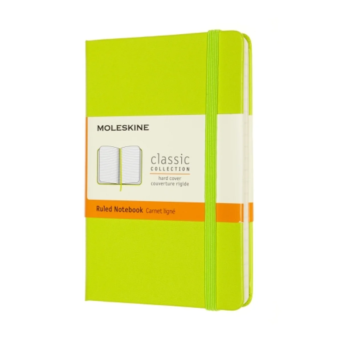 Quadern tapa dura 9x14 verd ratlla classic P Moleskine MM710C2