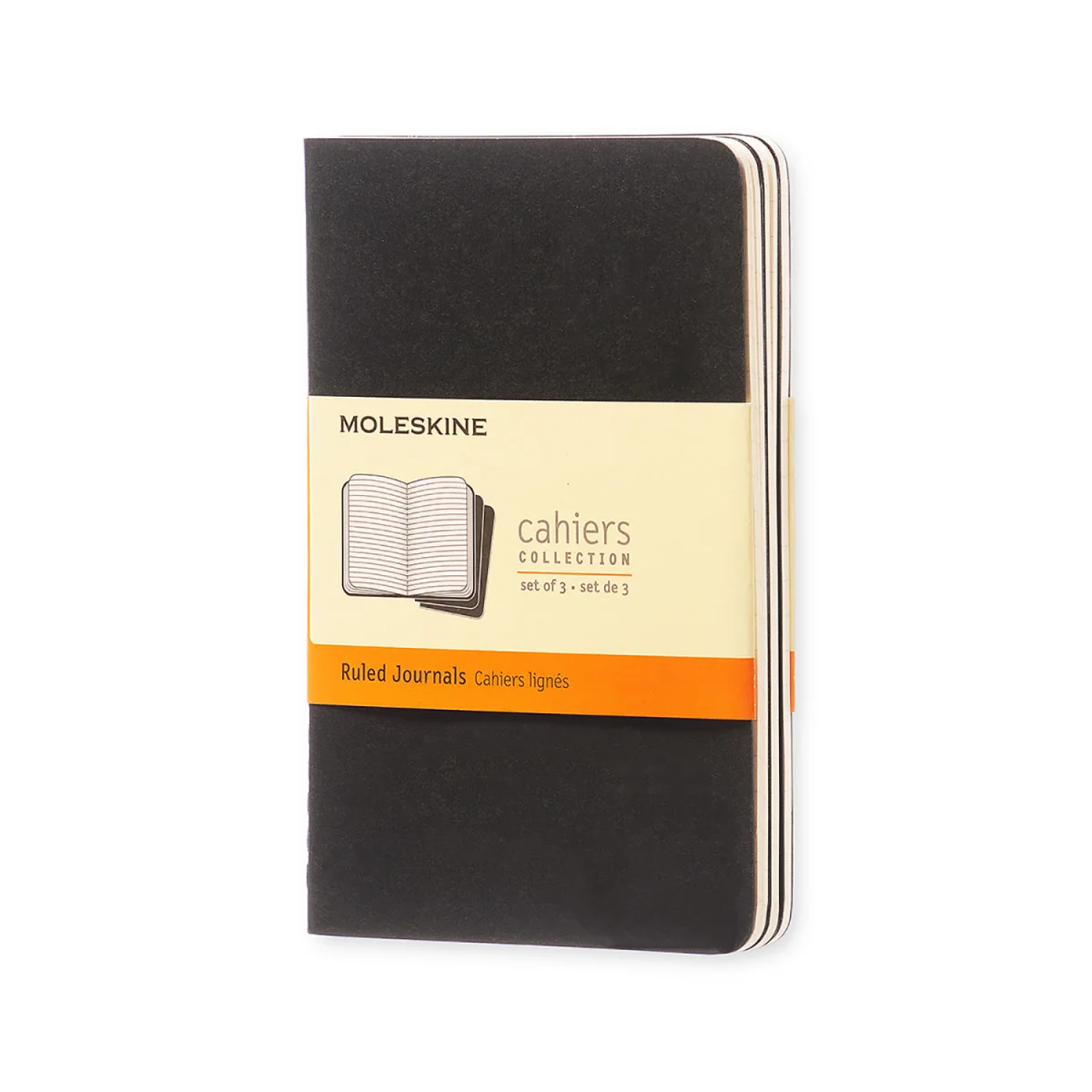 Llibreta 9x14 negre ratlla P Moleskine QP311 -paquet 3-