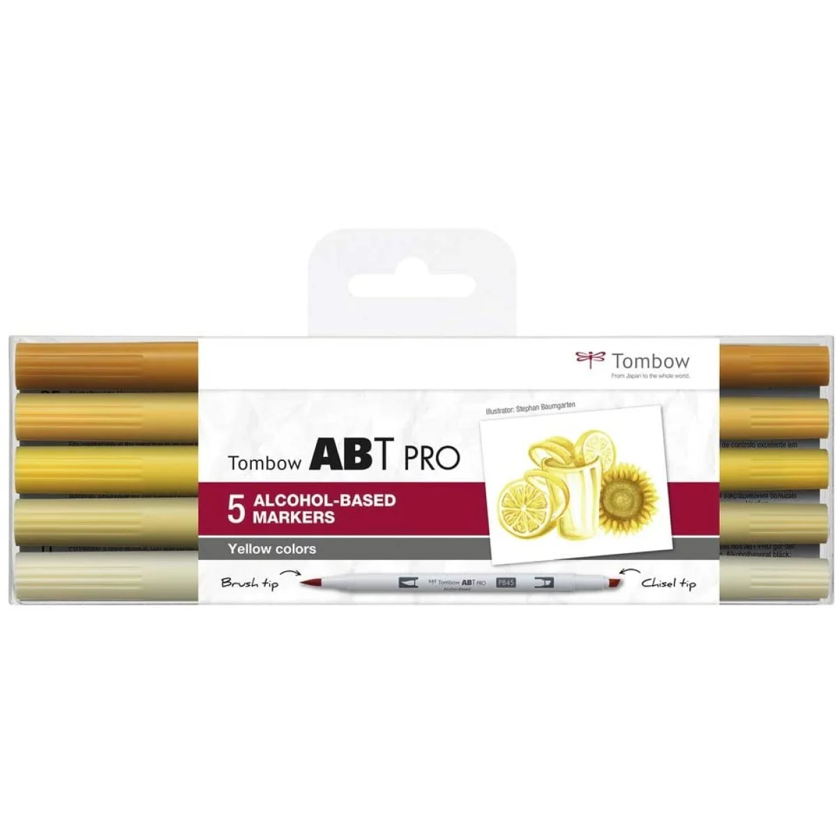 Retoladors colors groc Pro Dual Brush Tombow -blíster 5-