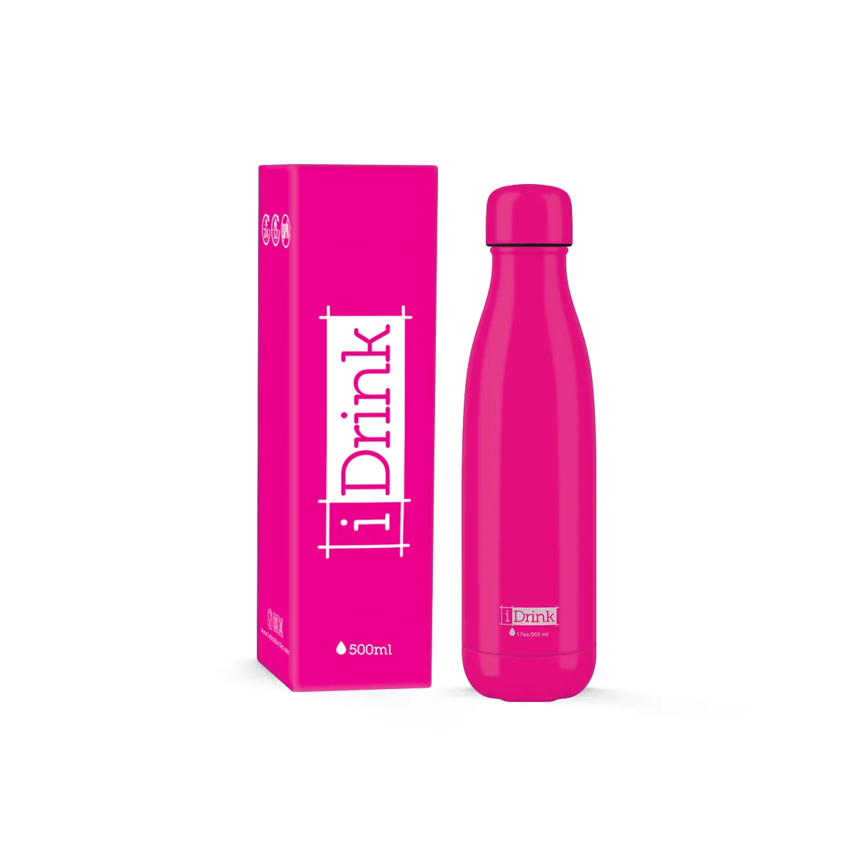 Ampolla 500ml acer Fucsia iDrink ID0002