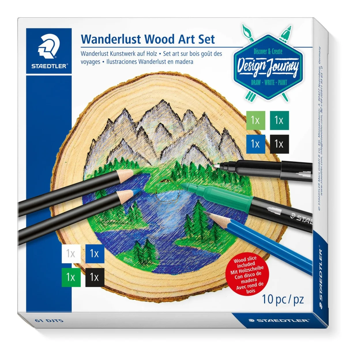 Retoladors Wanderlust Wood Staedtler -10 peces-