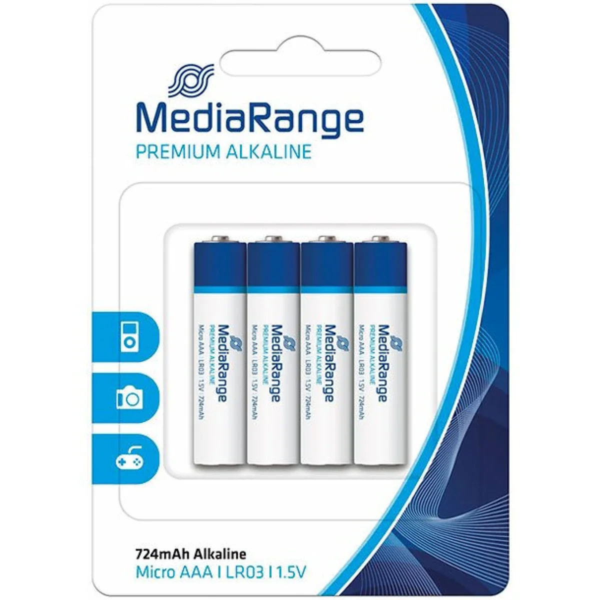 Pila LR03 alcalina MediaRange -blister 4 unit.- 220746