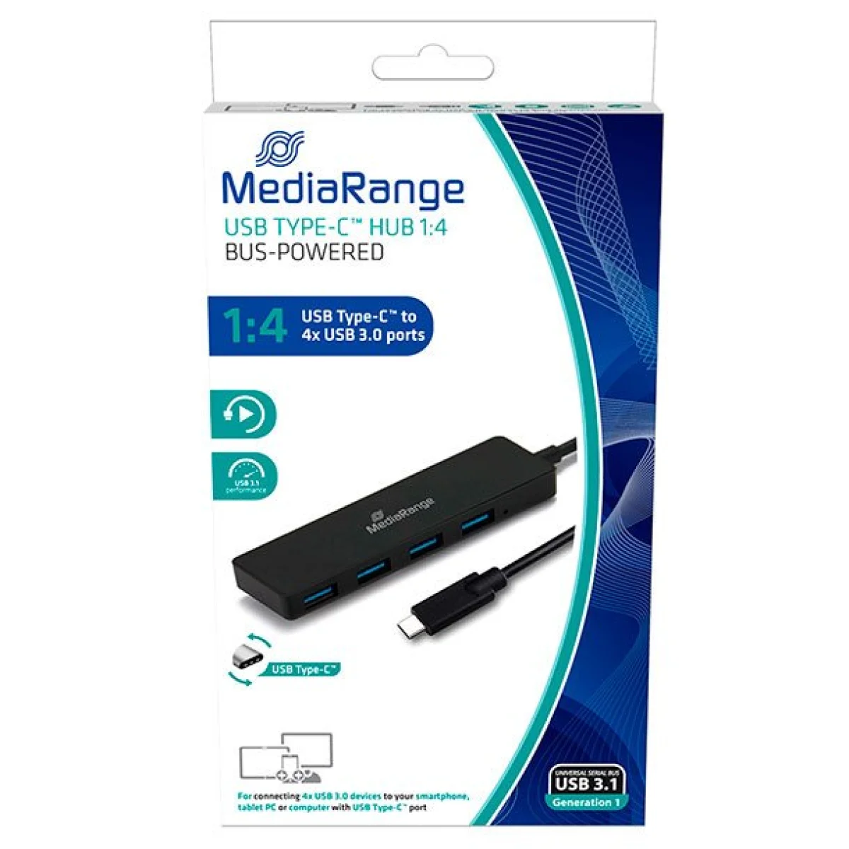 Hub USB-C 4 ports MediaRange