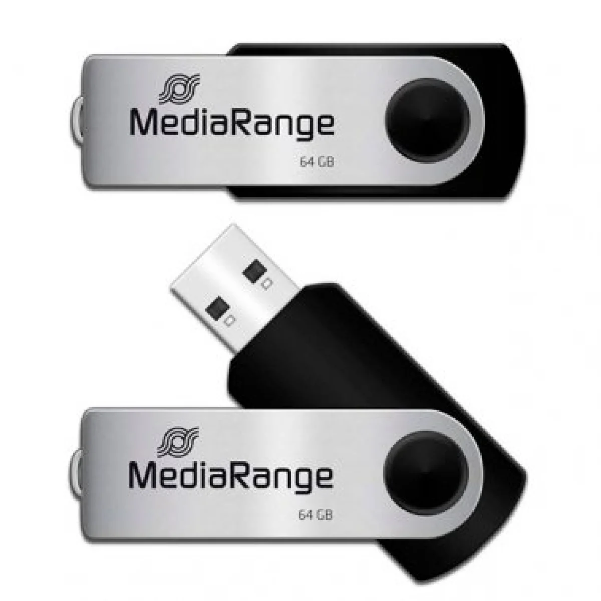 Memòria Flash USB 64Gb negre MediaRange