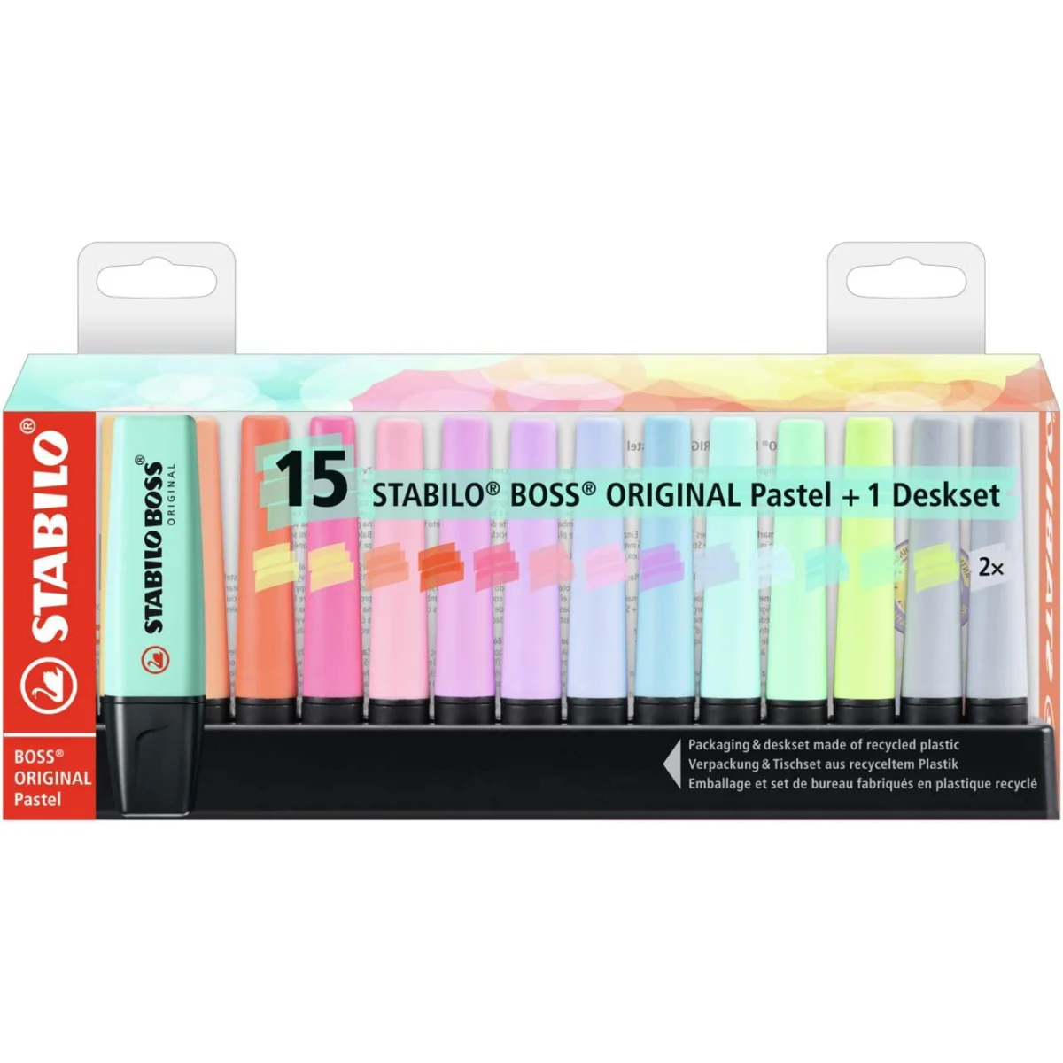 Estoig 15 Fluorescents Stabilo Boss original pastel 7015-02-5