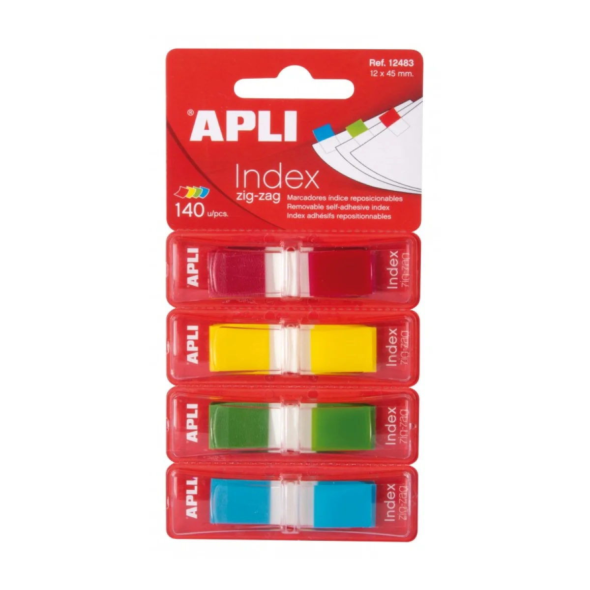 Banderetes separadores 4 colors 12x45mm Apli 12483