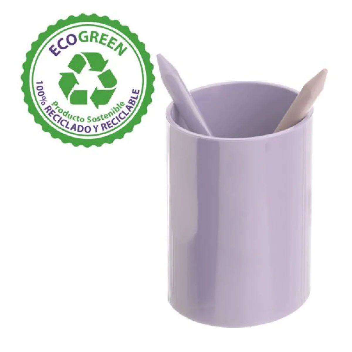 Portallapis de plàstic malva pastel Archivo 2000