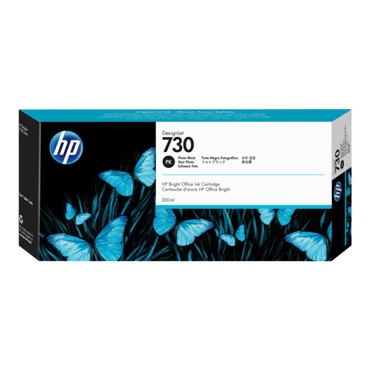 Cartutx tinta original HP 730 P2V73A negre foto