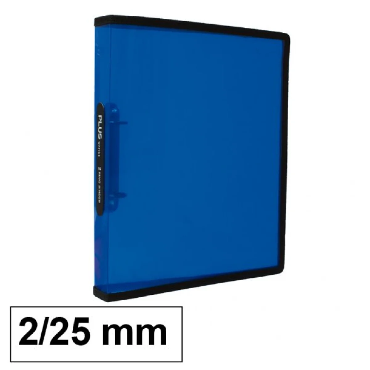 Arxivador A4 2x25 polipropilè blau transparent Plus 180882