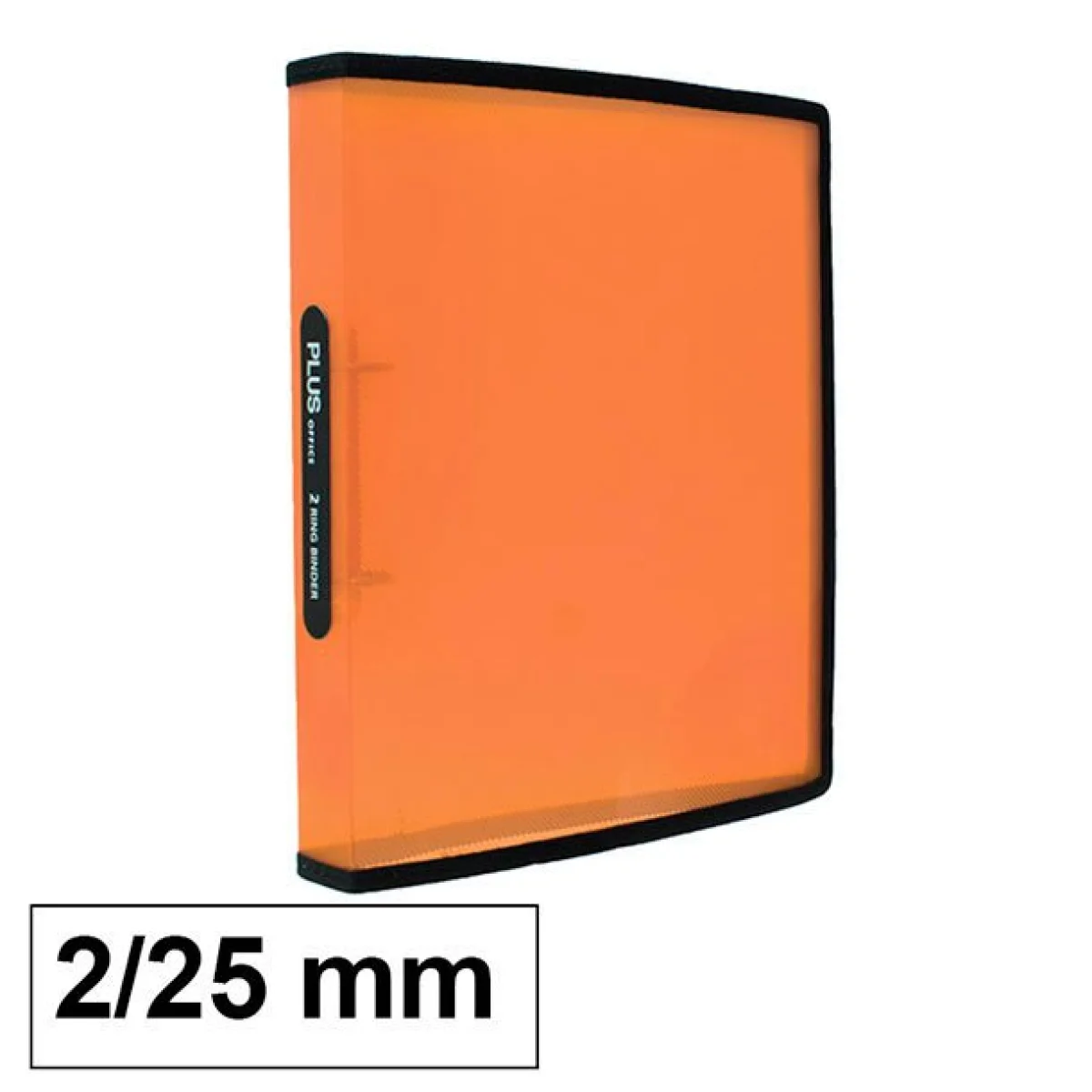 Arxivador A4 2x25 polipropilè taronja transparent Plus 180885