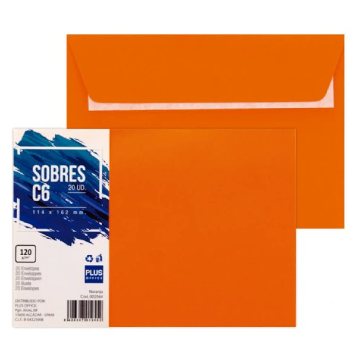 Sobre 114X162 taronja Plus 002564 -p 20-