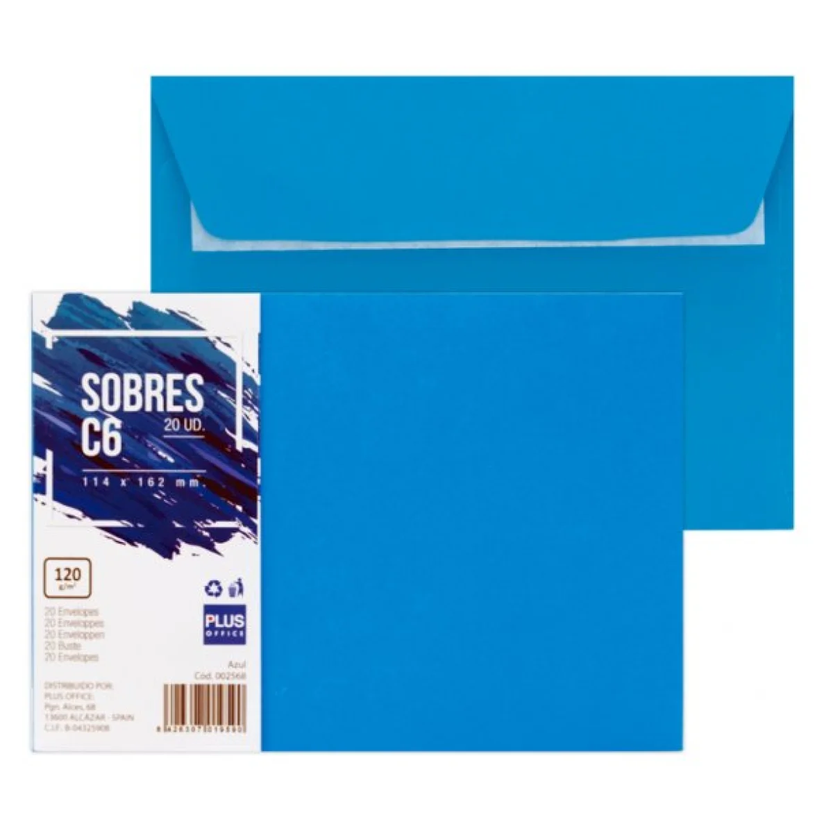 Sobre 114X162 blau Plus 002568 -p 20-