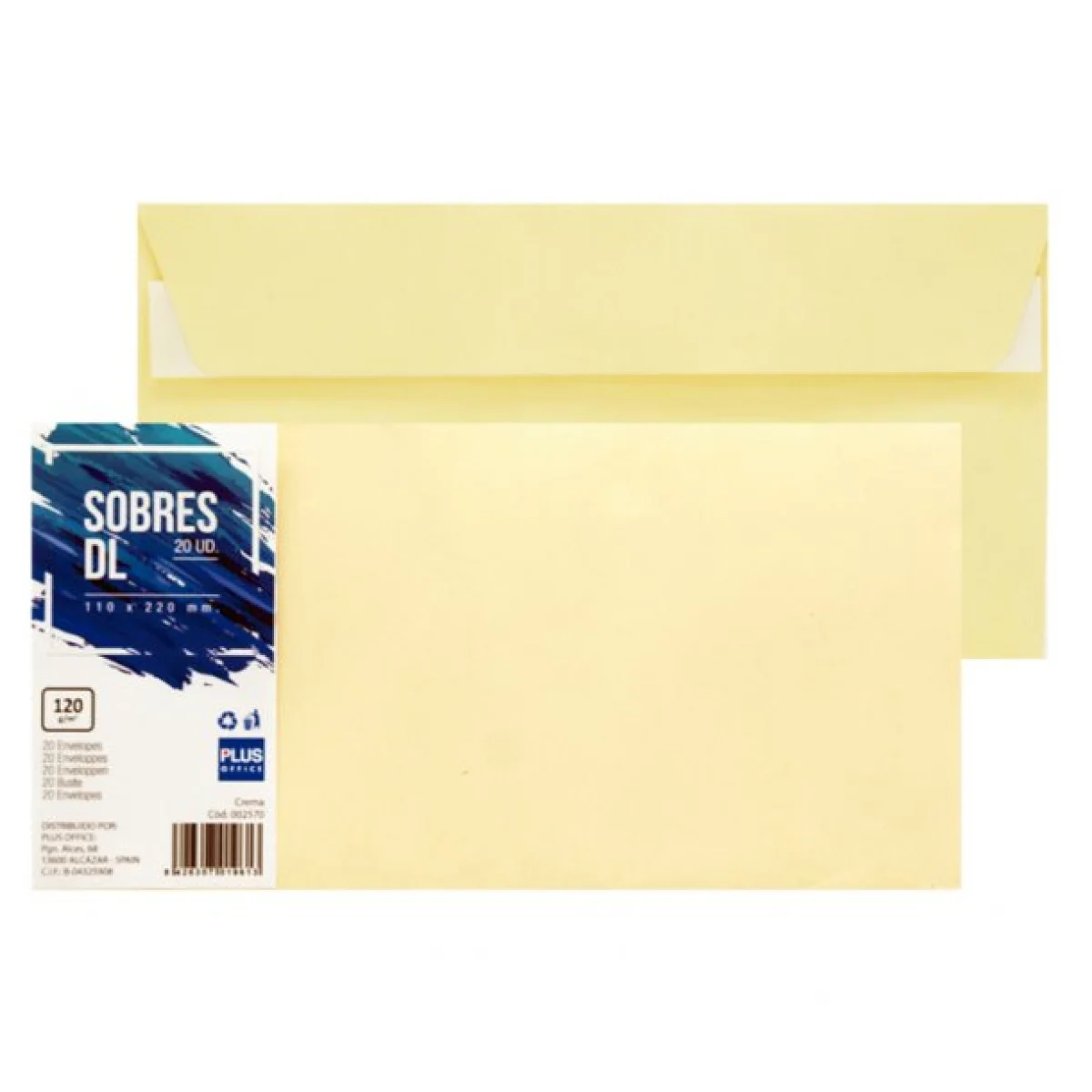 Sobre 110x220 crema Plus 002570-p 20-