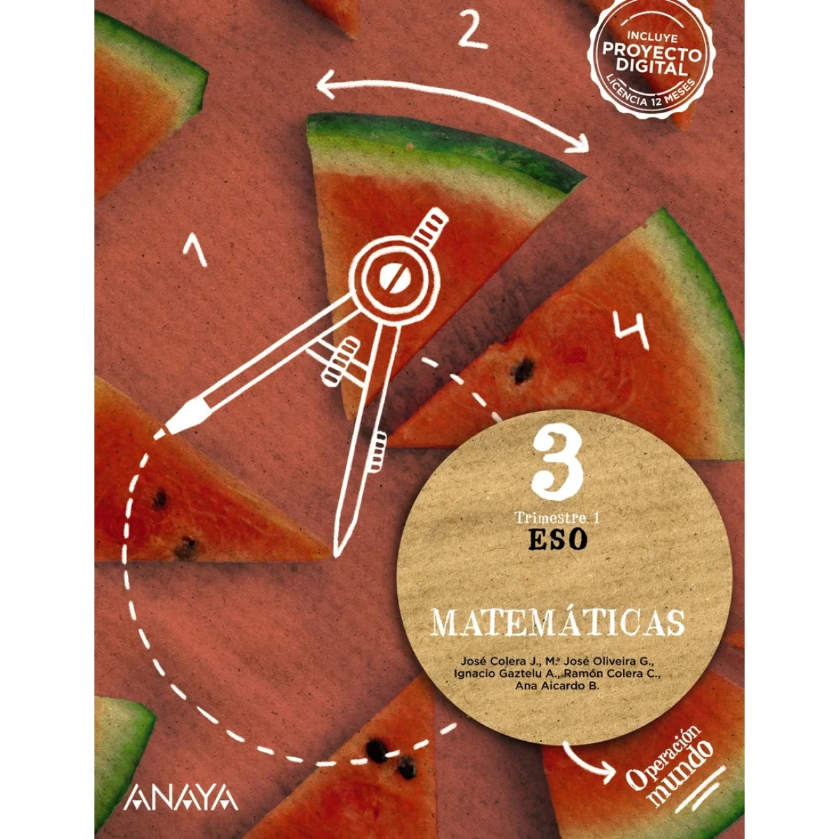 Matemáticas 3 ESO, operación mundo, Anaya