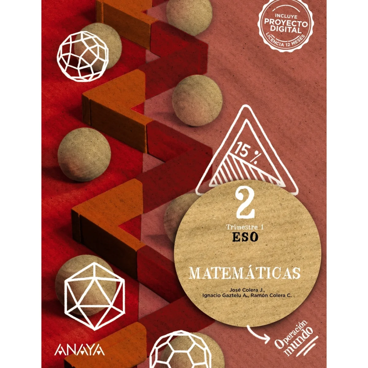 Matemáticas 2 ESO, operación mundo, Anaya