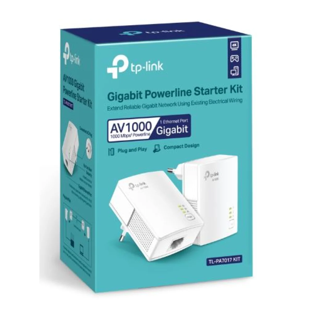 Adatpador Powerline TP-LINK AV1000 TL-PA7017 KIT