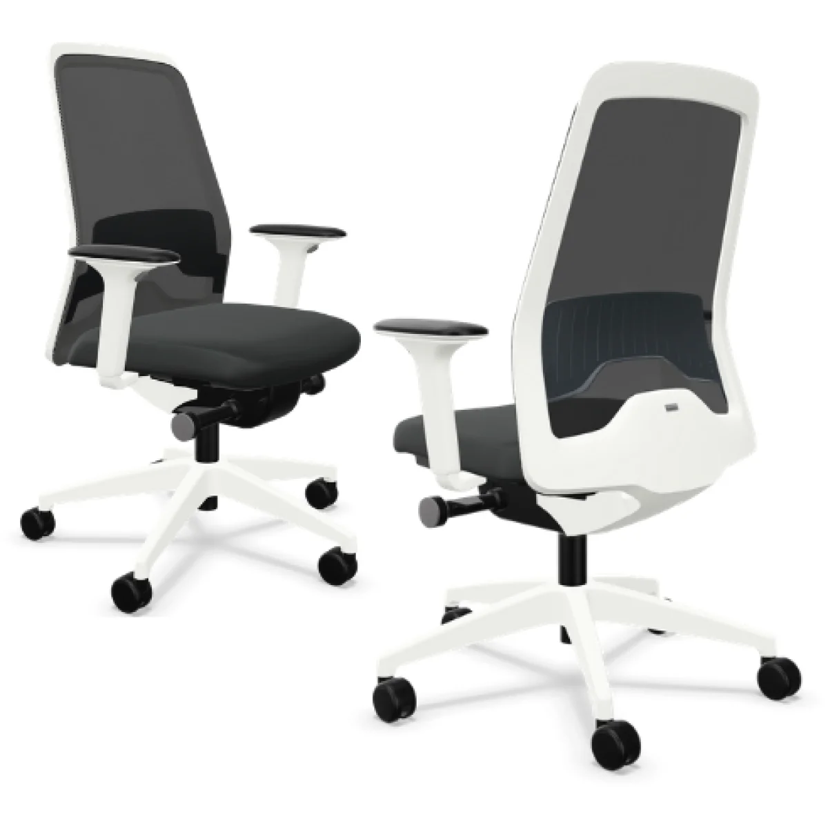 Cadira rodes a/bR2D blanc negre EV211-10492945 Every is1 Interstuhl