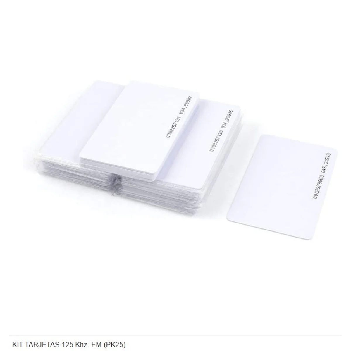 Tarja blanca PVC RFID 125Kh EM -pack 25-