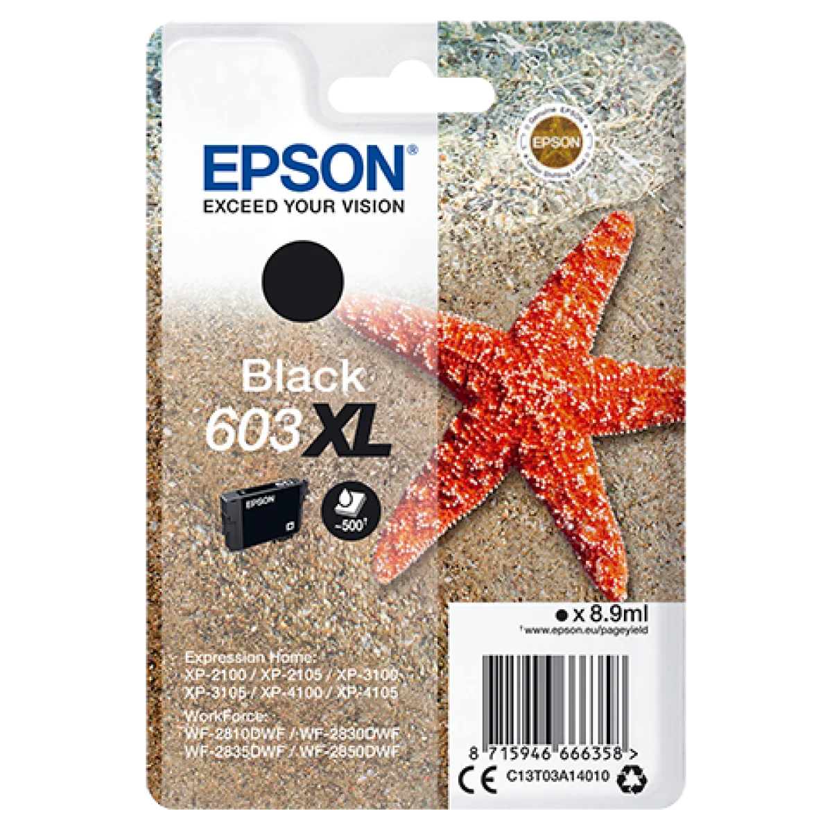 Cartutx tinta original Epson 603XL negre C13T03A14010