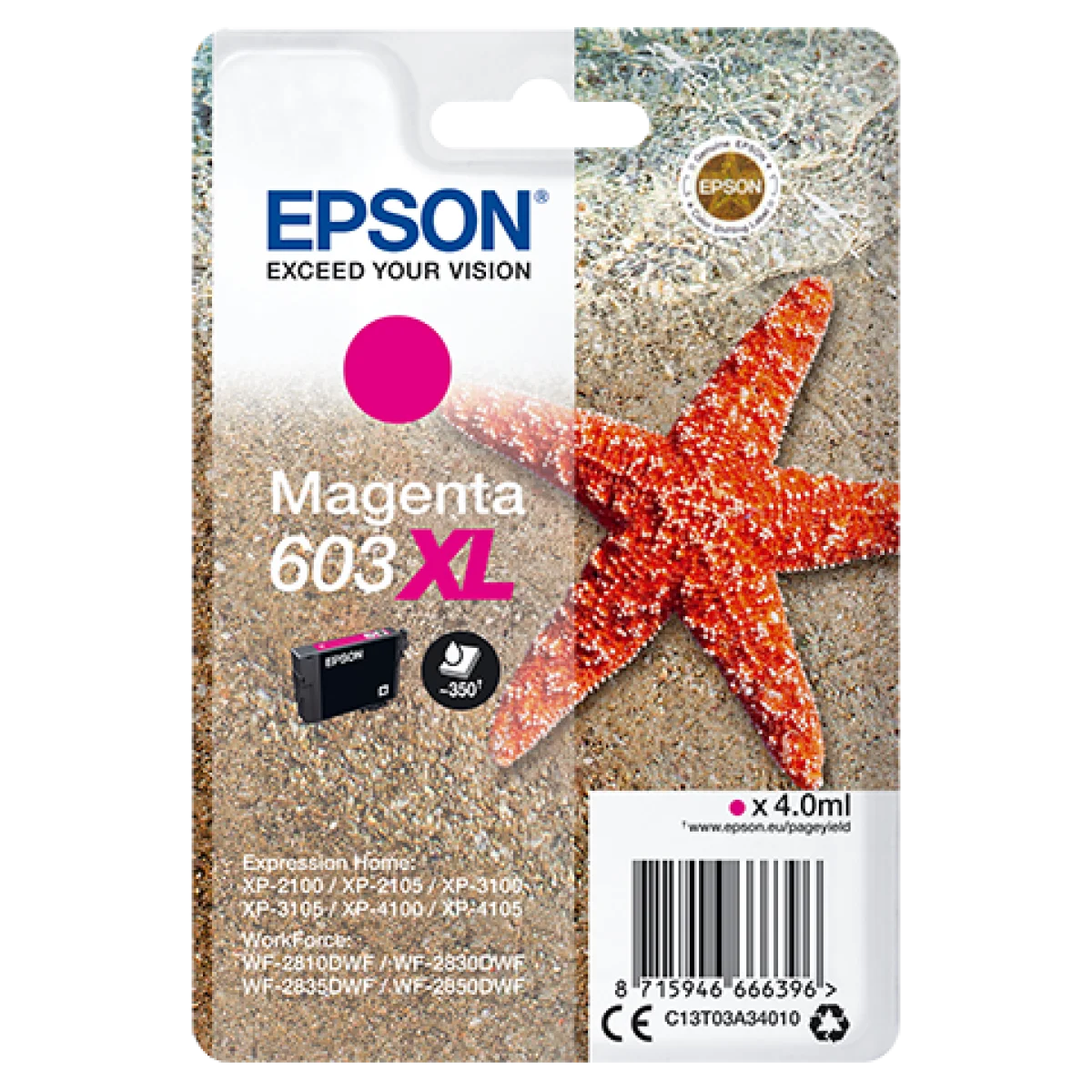 Cartutx tinta original Epson 603XL magenta C13T03A34010