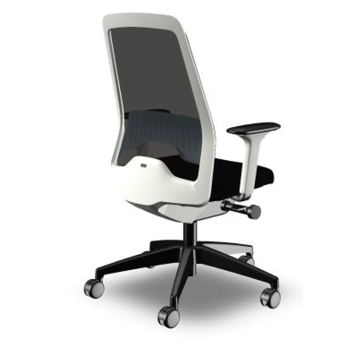 Cadira rodes a/bR2D blanc negre EV211-10492945 Every is1 Interstuhl