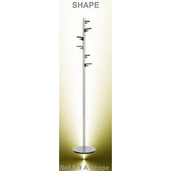 Penjador paraigüer de peu plata Ø330x1700/6p Shape 519AP Maof