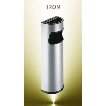 Cendrer paperera metàl plata 250x160x670 Iron 335 Maof