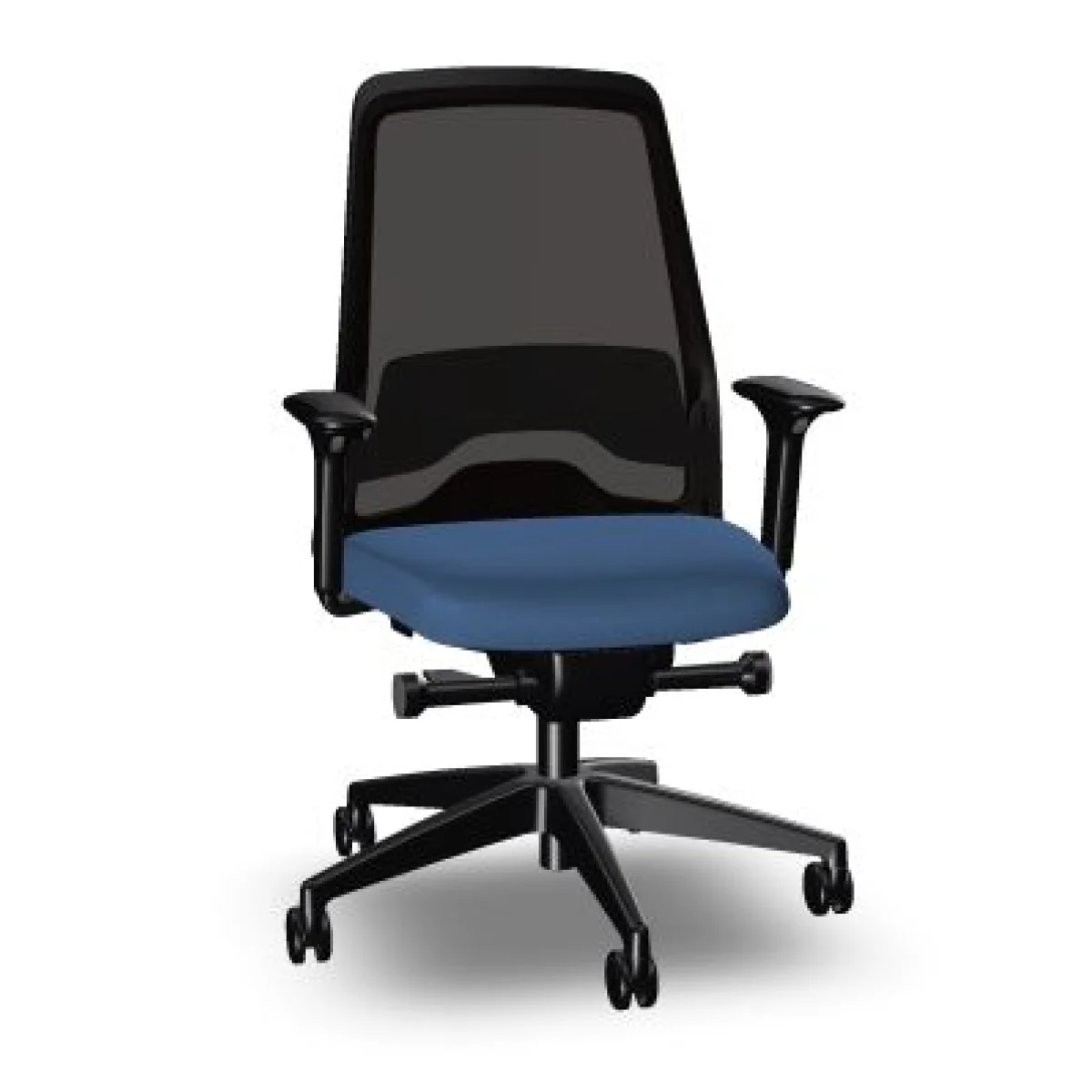 Cadira rodes a/bR2D negre blau EV211-ER42-8140 Every is1 Interstuhl