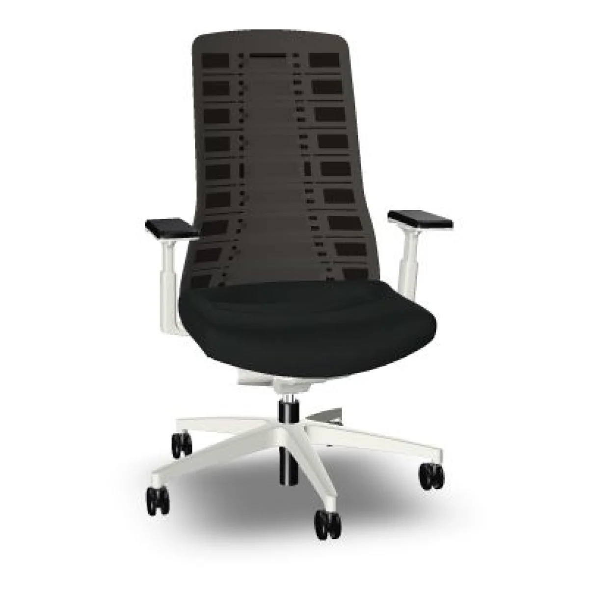 Cadira rodes a/bR3D Blanc negre PU213 Pure is3 Interstuhl