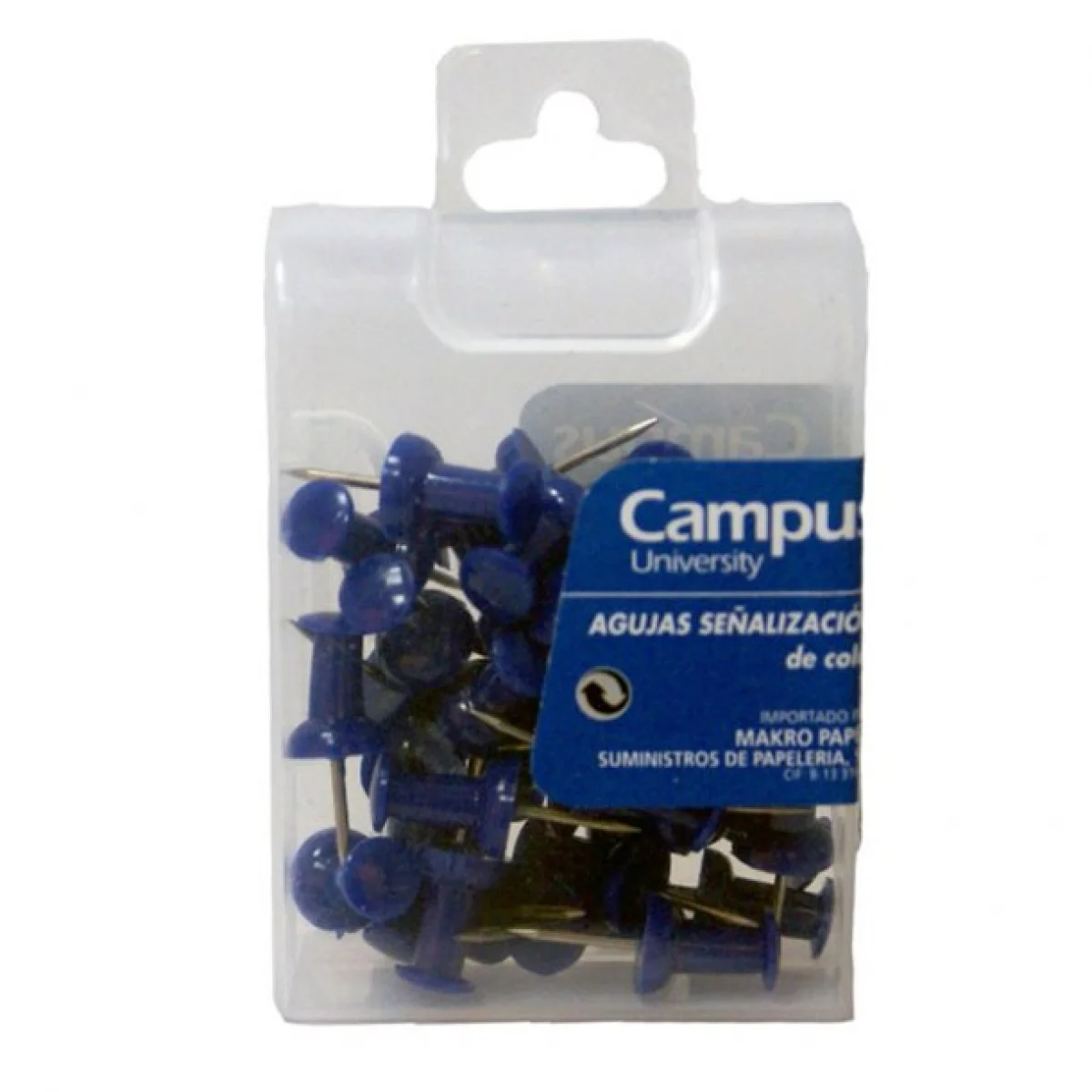 Xinxeta per planos color blau Campus 040192 -caixa 35-