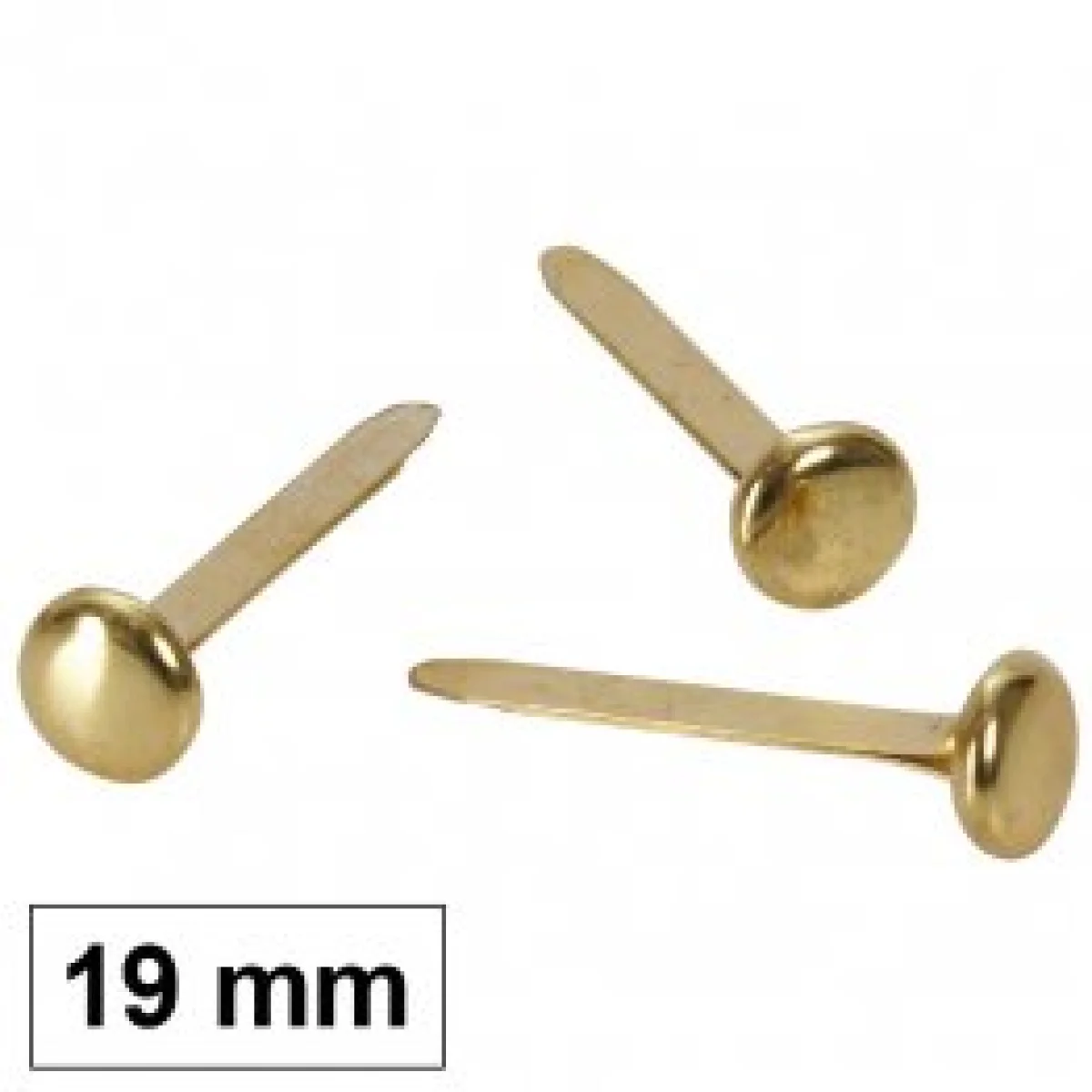 Enquadernador 19 mm llautó sense arandela Plus 069207 -caixa 100-