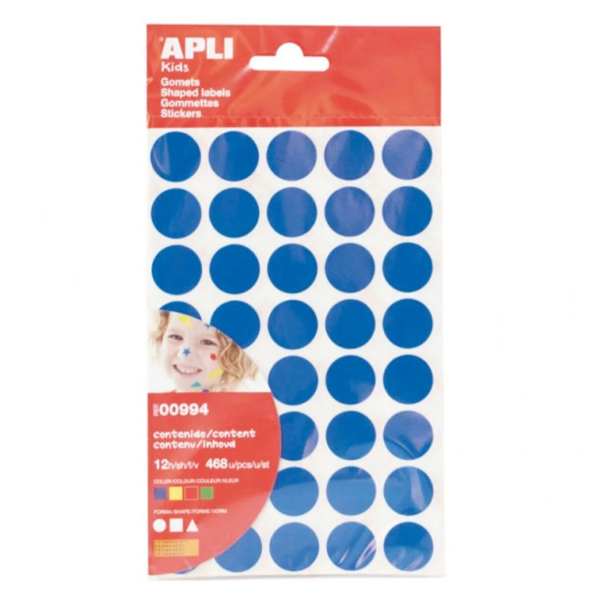 Etiquetes figures geomètriques Apli 994 -12 fulls-