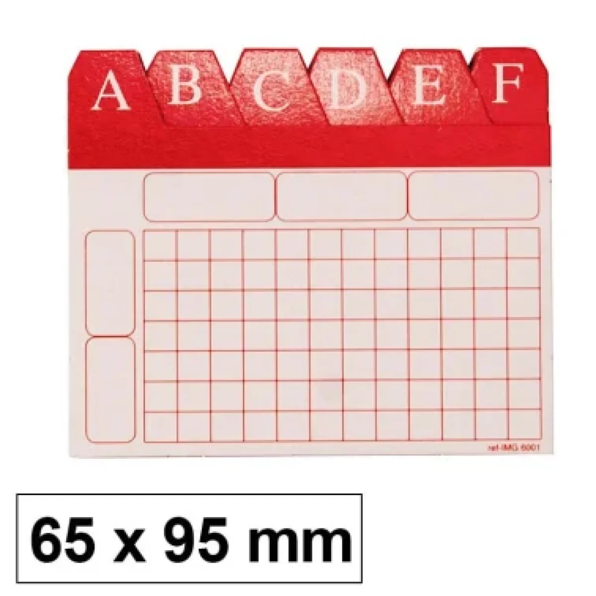 Index alfabètic fitxer cartró 65x95 Makro 209483