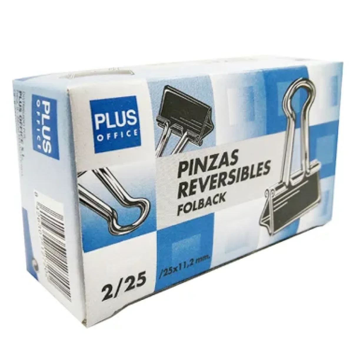 Pinça abatible 25mm Plus Office 040180 -caixa 12-