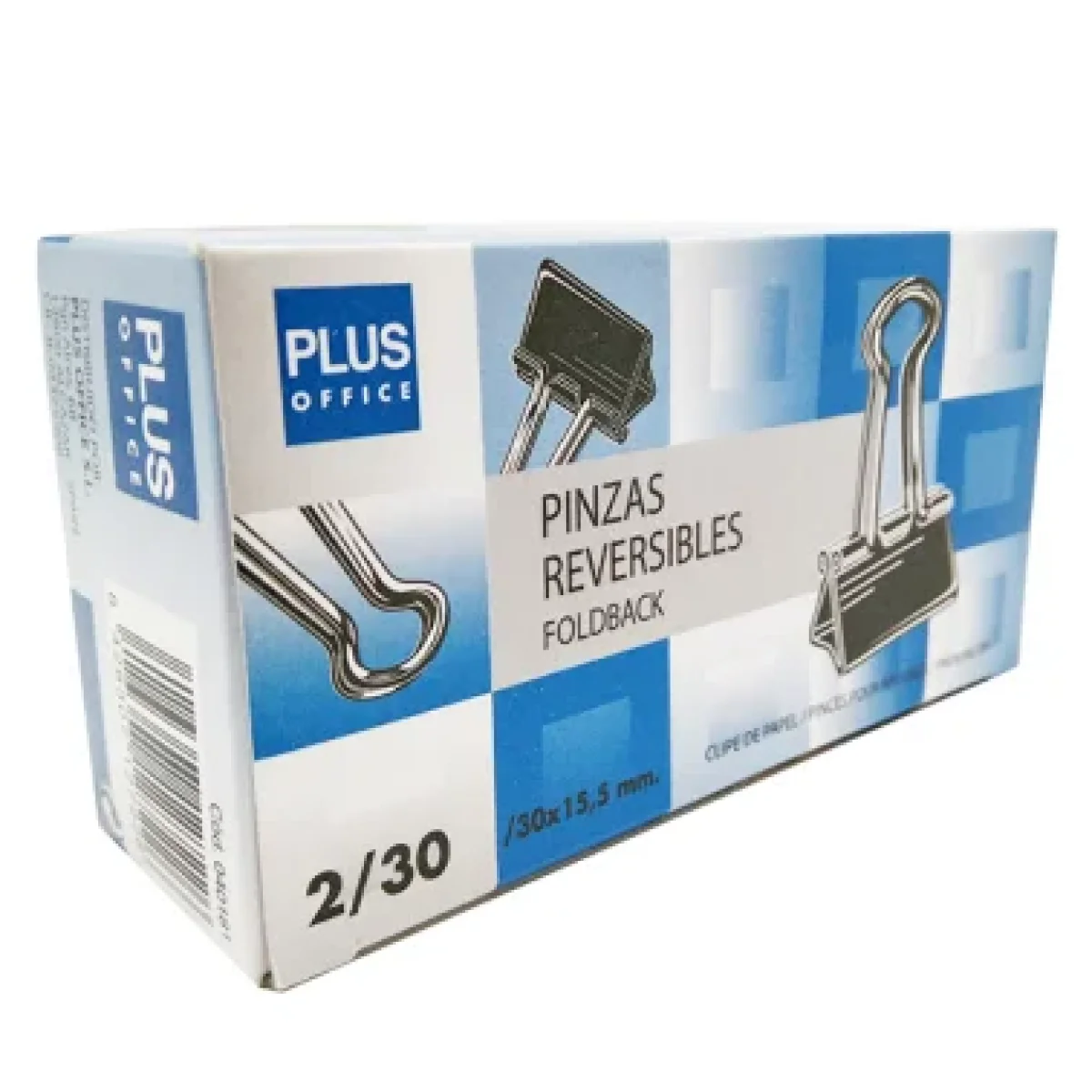 Pinça abatible 30mm Plus Office 040181 -caixa 12-