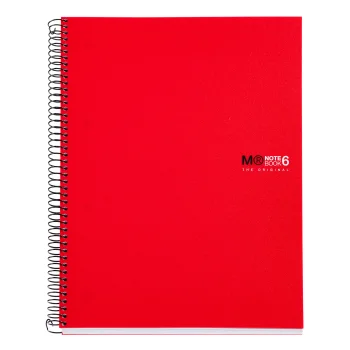 Llibreta esp 150f 70g PP vermell A4 6 col MR2825