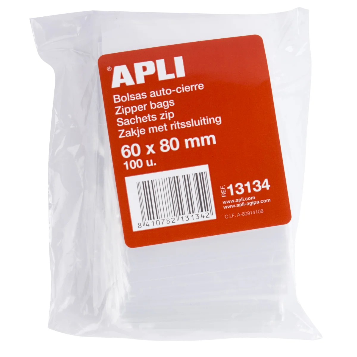 Bossa plàstic 60x80 autotancament Apli 13134 -p 100-