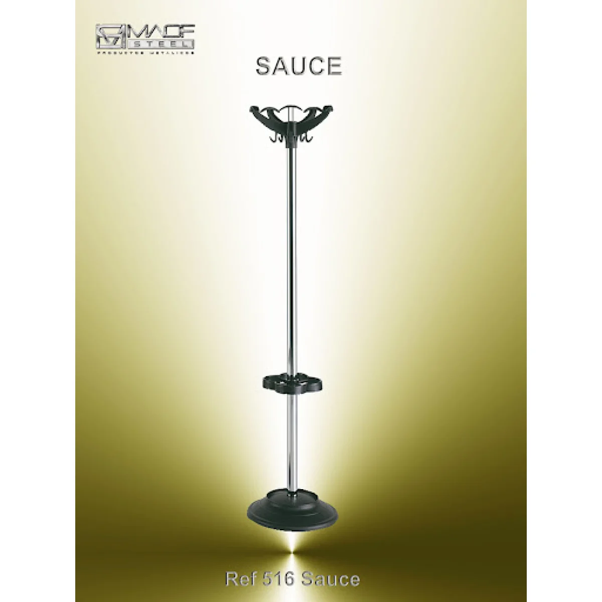 Penjador paraigüer cromat Ø450x1660/6p Sauce 516 Maof