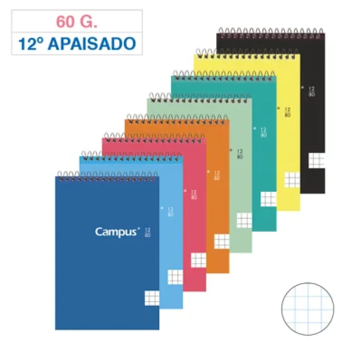 Bloc espiral cdla. 4mm 80 fulls 12º Campus 001138