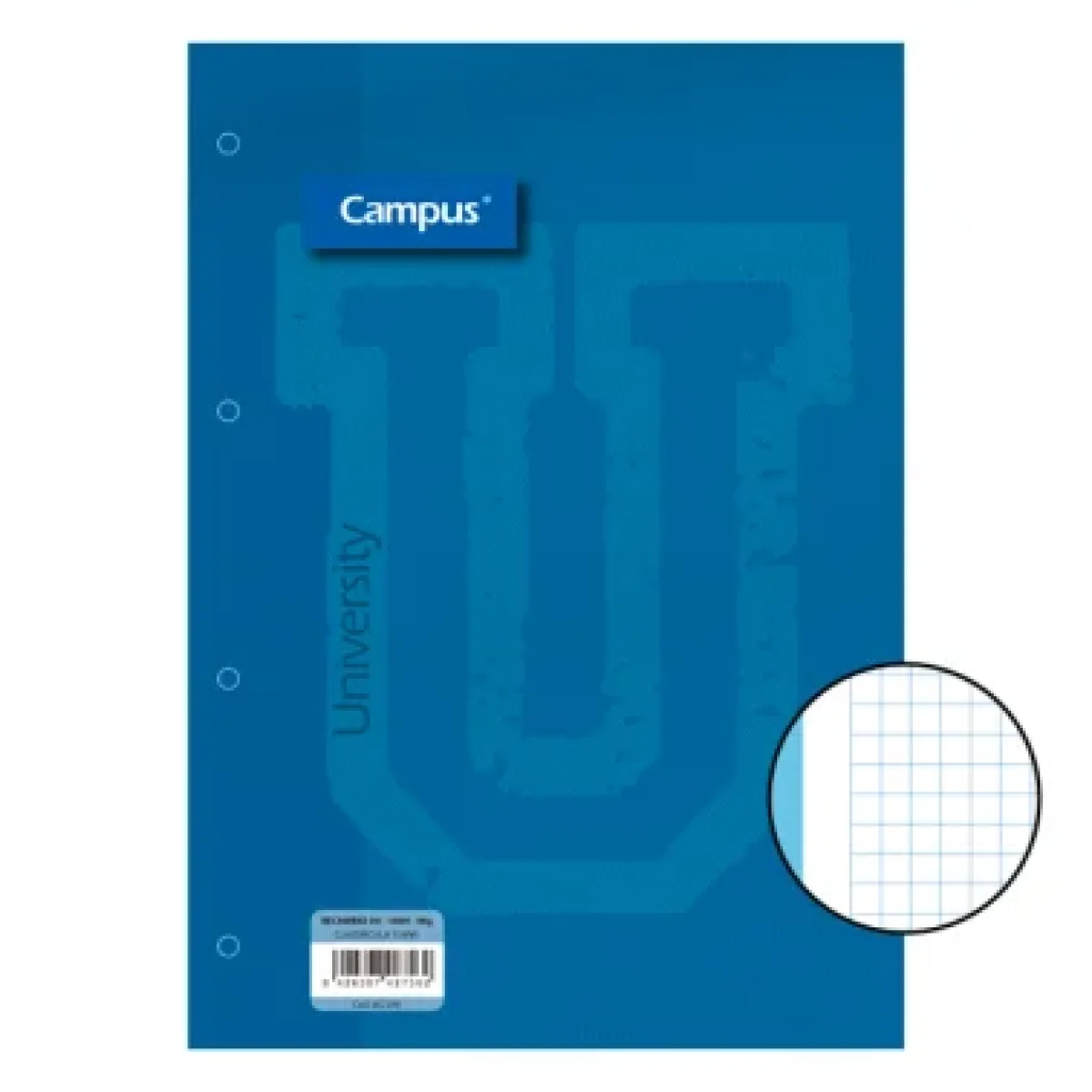 Fulls A4 quad 5mm 90g blau Campus 002298 -p 100-
