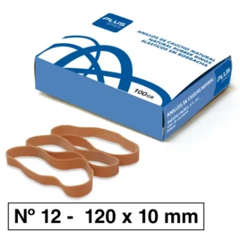 Goma elàstica 10x120mm -caixa 100g- Plus 040604