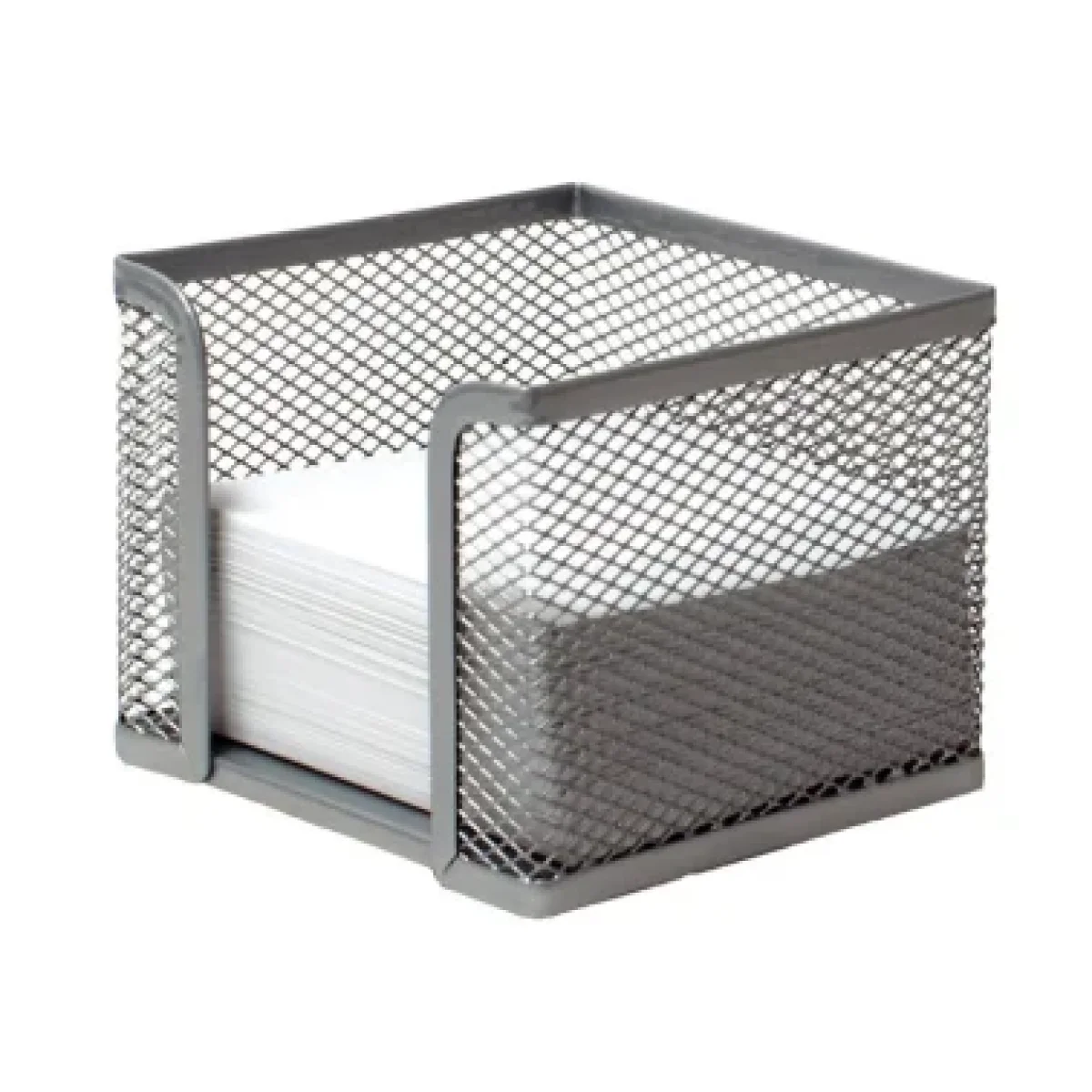 Portanotes quadrat metall plata Plus 001241