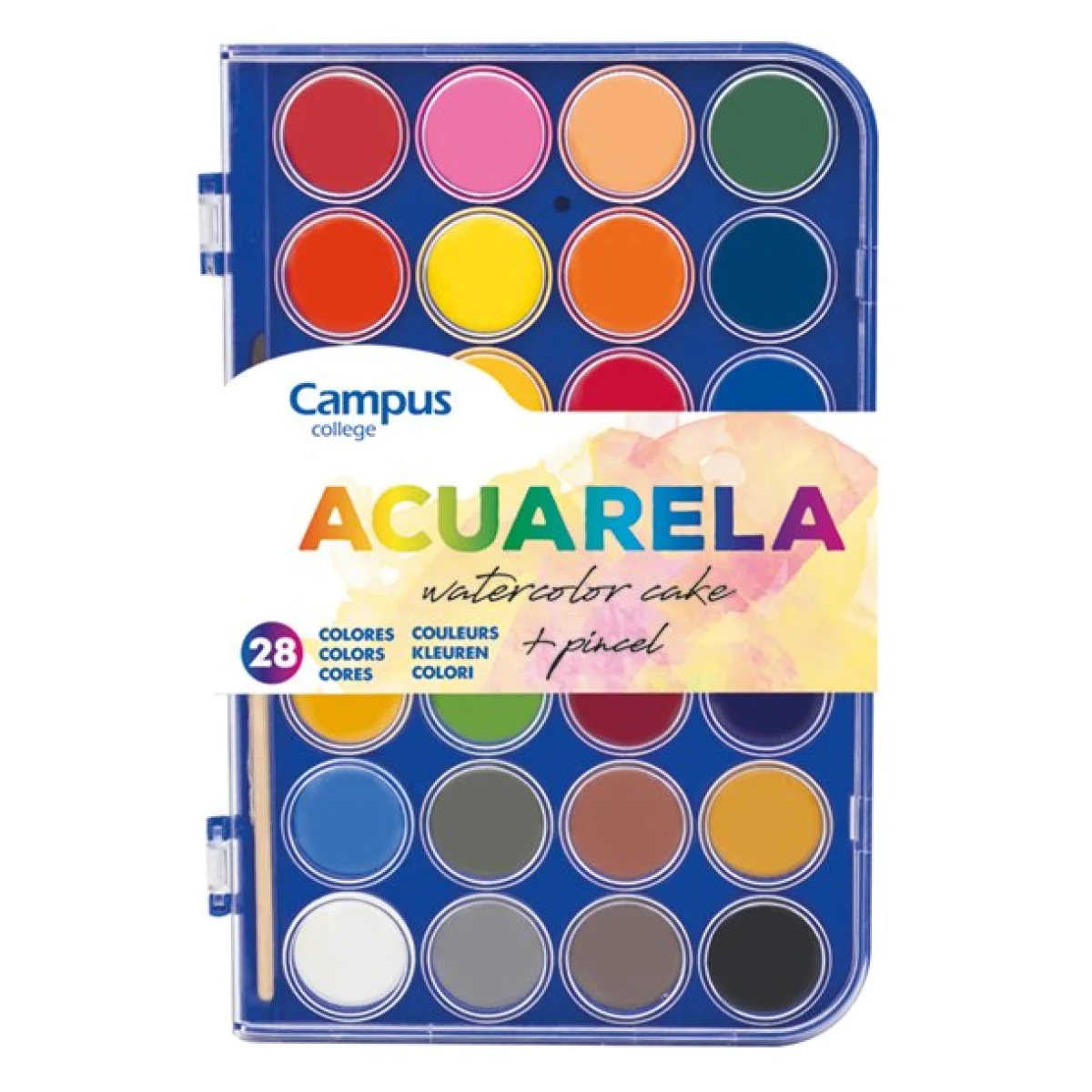 Acuarela escolar 28 colors Campus 630821