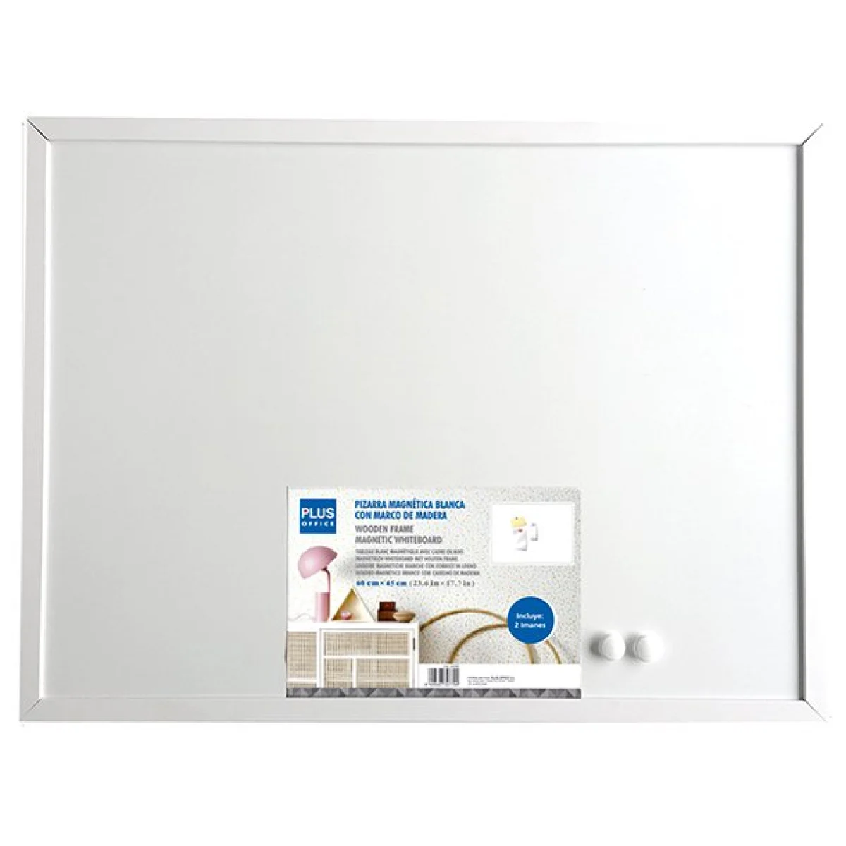 Pissarra blanca 60x45 magnética Makro 220589