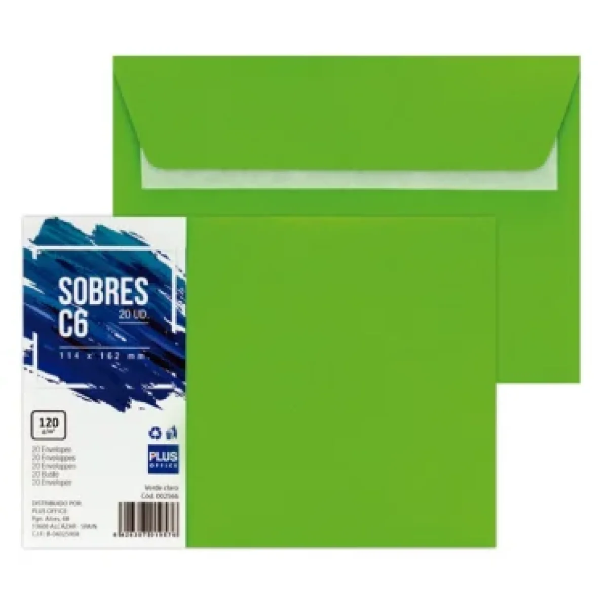 Sobre 114X162 verd clar Plus 002566 -p 20-