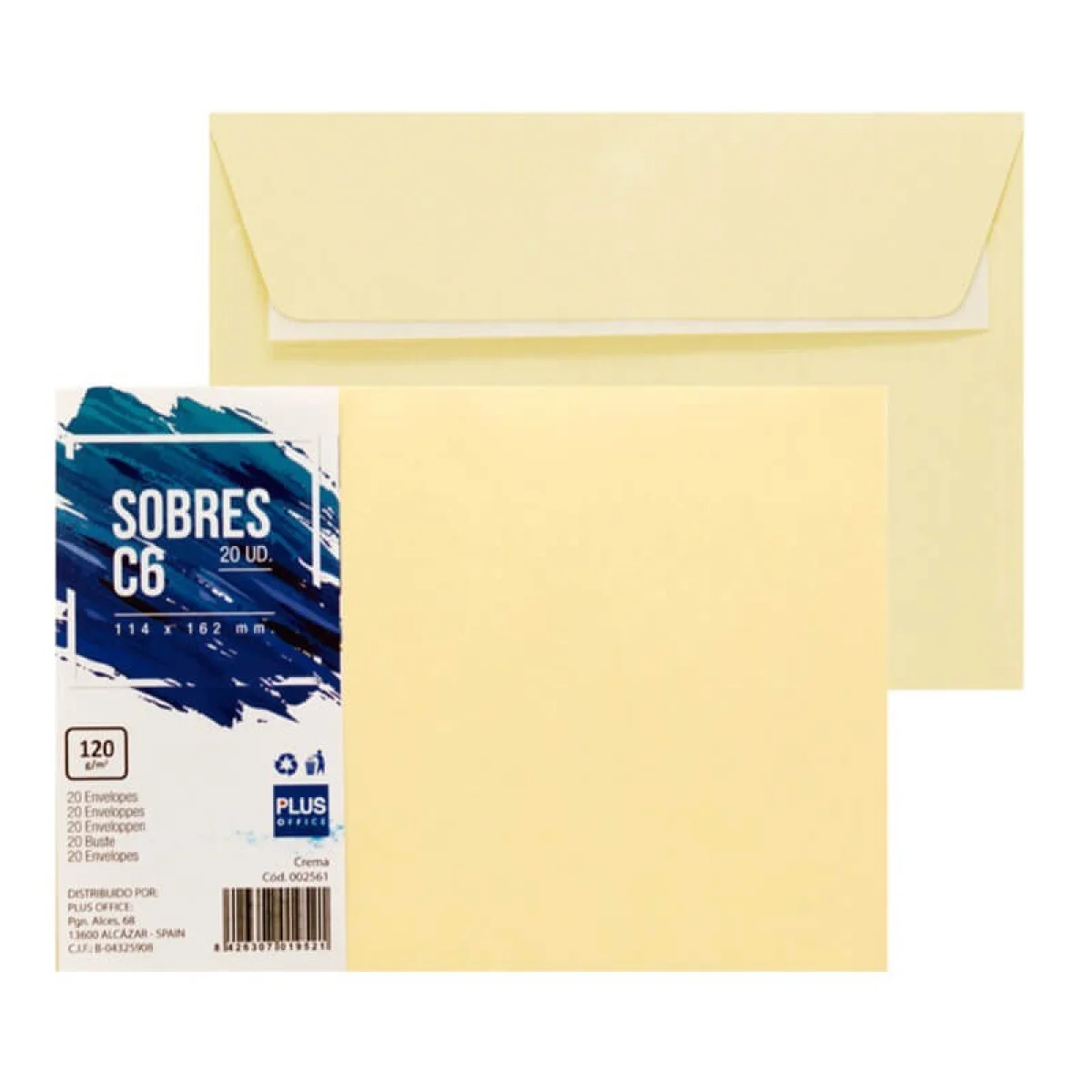 Sobre 114x162 crema Plus 002561 -p 20-