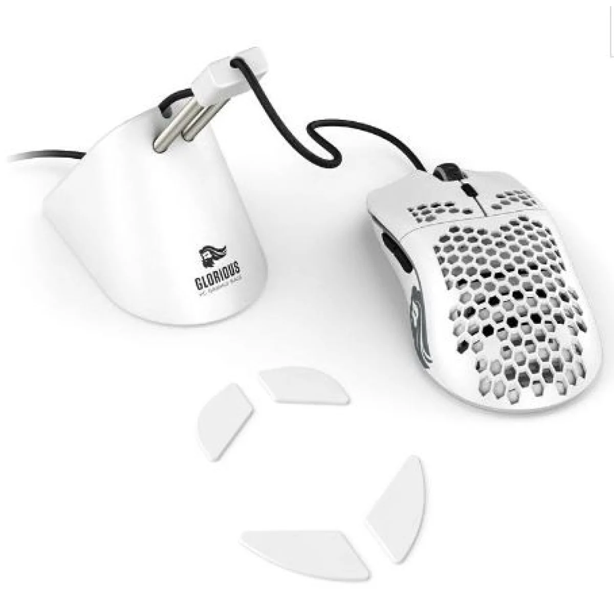 Mouse i sistema d'administració de cable Glorious Race O blanc