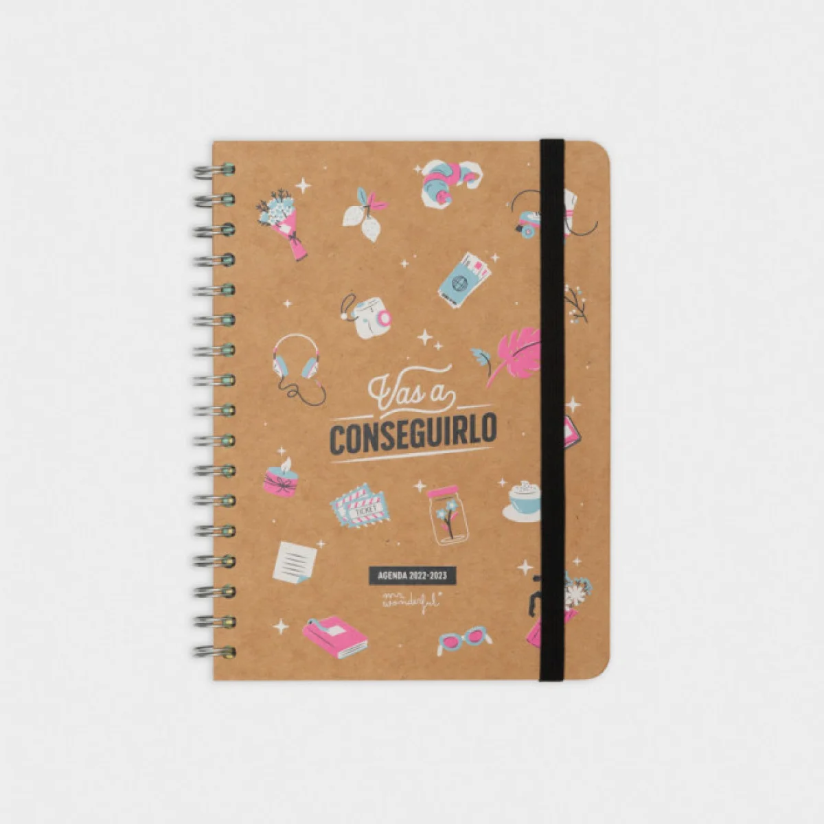 Agenda escolar s/v 21x17 espiral Vas a conseguirlo Mr. Wonderful