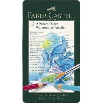 Llapis de colors aquarel·lable caixa metàl·lica Faber Castell -c 12-