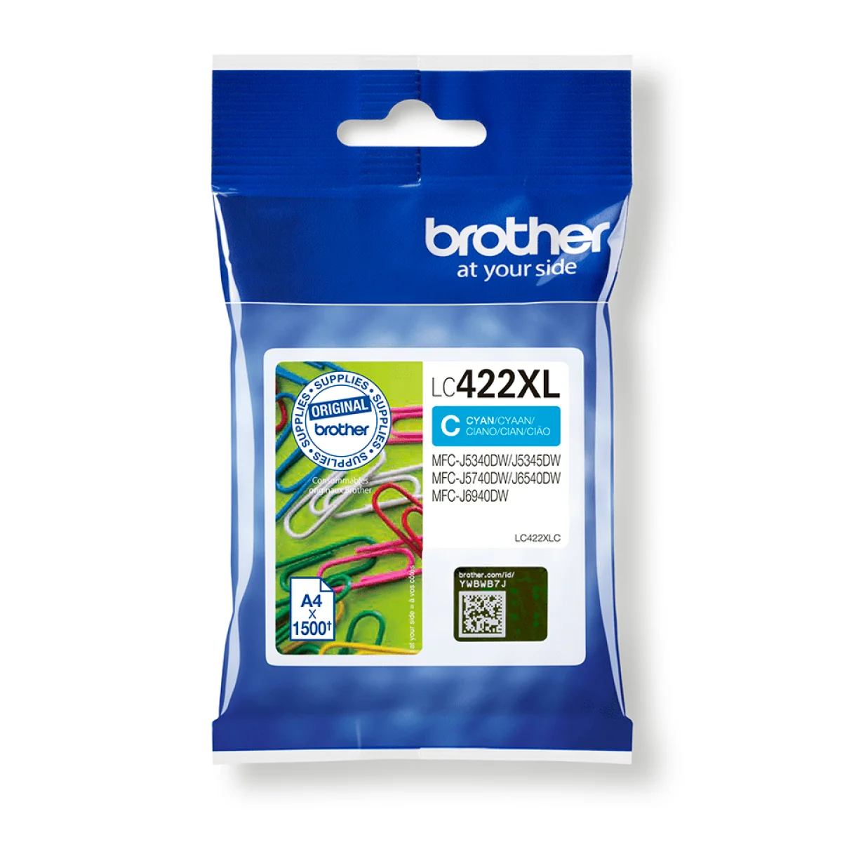 Cartutx tinta original Brother LC-422XLC cian